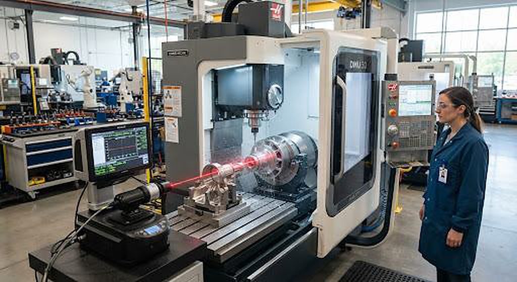CNC machining centre with laser alignment at the Neemrana facility